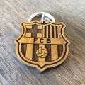 FC Barcelona - Football Club - Nepalese Wooden Keyring/Keychain. 
