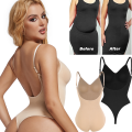 Womens Backless Bodysuits Seamless  Shapewear Thong Butt Lifter Body Shaper Tummy Control Corset Slimming Camisole Tops. 