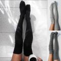 5/2/1Pair Warm and Stylish Over the Knee Knit Socks for Women - Preppy Thermal Winter High Stocks with Thickened Material. 