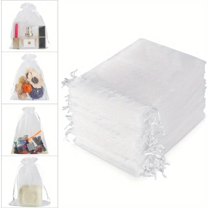 100PCS%20Organza%20Bags%20Random%20Mesh%20Organza%20Jewelry%20Bags%20Drawstring,%20Small%20Drawstring%20Favor%20Pouches%20Christmas%20Candy%20Wedding%20Birthday%20-%20Image%202