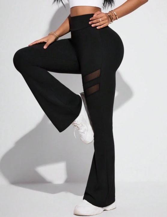 High%20Waisted%20Flared%20Leggings%20Tummy%20Control%20Flared%20Trousers%20Yoga%20Pants%20For%20Women%20-%20Image%204