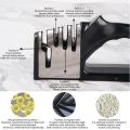 Kitchen 4 Segment Knife ener Multifunctional Portable Non-slip Base Knife ener Household Kitchen Gadgets Accessories. 