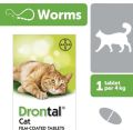 Drontal Deworming Tablet For Cats- 1Tablet. 
