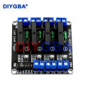 Low Level 5V 4 Channel Solid State Relay Module SSR G3MB-202P 240V 2A Output with Resistive Fuse For Arduino 4 Way. 