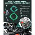 12V Diesel Heater Glow Plug Repair Kit, 9Pcs 2KW 5KW 8KW Chinese Diesel Parking Heater Gasket Ceramic Ignition Plug,. 