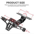 Universal Motorcycle License Plate Holder Number Plate Holder With Turn Signal Lights For Yamaha MT07 Kawasaki Z800 Honda BMW. 