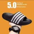 Stylish Black & White Slide Sandals – Casual Comfortable Slippers for Men. 