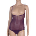 2024 Belly Dance Top Women's Sheer Mesh Bodysuit Halter Bottom Bodice Top Training Vest One Piece Sleeveless Open Chest Jumpsuit.