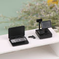 1/12 Scale Supermarket Store Decor Miniature Dollhouse Food Scales Barcode Scanner Cashier Laptop Model Doll House Accessories. 