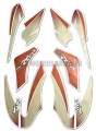 Tvs Star City Old Model Red Bike Complete Sticker Kit. 
