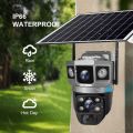 Solar Camera 4G Sim Outdoor Dual Lens 3 view WiFi 8MP 4K IP Camara Solar Panel CCTV

Security Built in Battery PIR Cam V380. 
