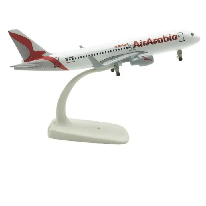 "Air Arabia Airbus A320 20cm Diecast Airplane Model with Wheels & Stand - Metal Aircraft for Home & Office Decoration - Airline Collectible"