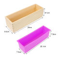Toast Cake Loaf Mold Rectangular Baking Silicone Soap Mold with Wooden Box DIY Handmade Tool Kitchen Tools. 