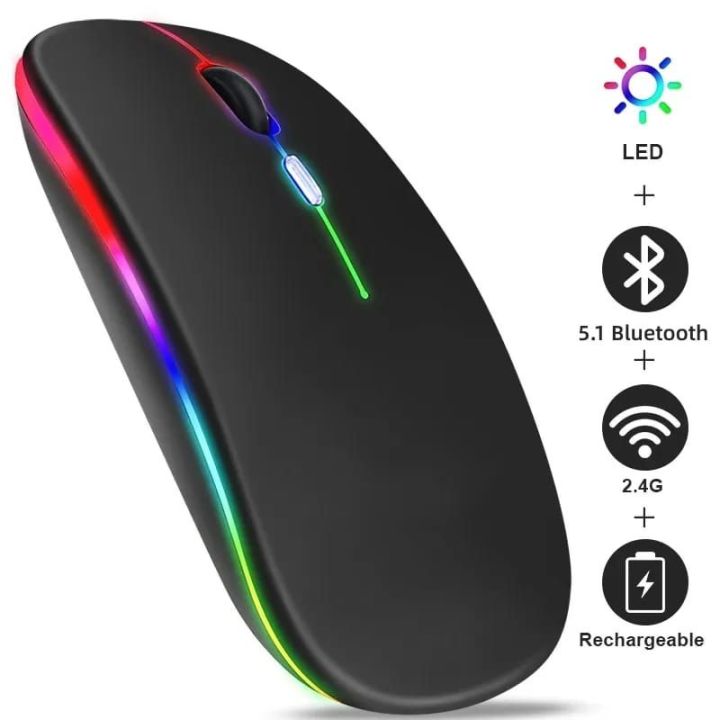 Portable wireless 2.4G Mouse RGB light Best Design
