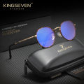 KINGSEVEN Round Blue Light Blocking Glasses Men Women Alloy Thin Frame Classical Retro Computer Anti Blue Ray Reading Eyeglasses. 