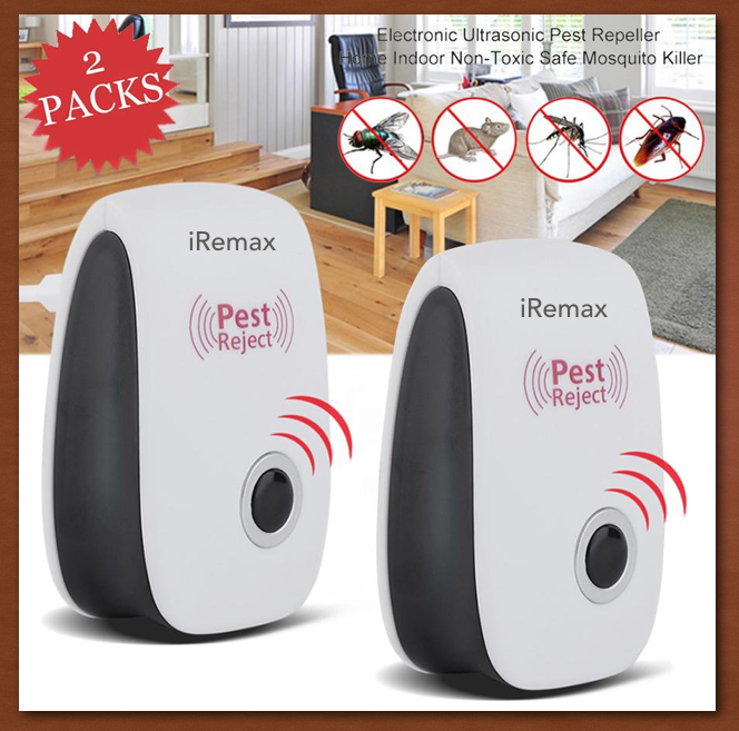 Iremax 1 pack of 1 pest repeller, 2 rat repeller, Lake insect repeller, fly repeller, etc. there are 2 light modes, electromagnetic electronic power system and ultrasonic sound waves. without chemicals, harm to people and pets