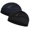 Unisex Cycling Cap Quick Dry Breathable Mesh Moisture Wicking Under Helmet Beanie Inner Lined Dome Summer Simple Sport Cap. 