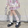 Ribbon Bow Leg Warmers Japanese Style Lolita Long Socks Women Gothic Legging Gaiters Knee Goth Winter Knitted Cuffs Ankle Warmer.