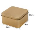 Pack of 2 - Multipurposed Tin Storage Box, Tin Boxes with Lids, Empty Metal Tins, Portable Metal Container Organizer for Cookies, Candy, Treats, Gifts, Gifts and Crafts. 