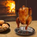 Roasting Chicken Grill Stand Roaster Rack with Tray Kitchen Outdoor BBQ Tools Stainless Steel Non-stick Grilled Chicken Plate. 