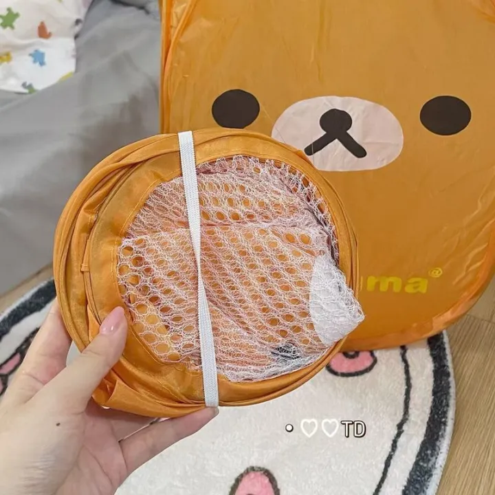 New%20Cartoon%20Rilakkuma%20Mesh%20Folding%20Large%20Capacity%20Laundry%20Basket%20Cute%20Portable%20Storage%20Frame%20Dormitory%20Household%20Laundry%20Basket%20-%20Image%206