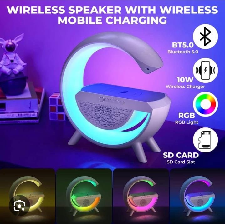 Hydrotech Bluetooth Speaker RGB Colour Light Wireless Charger Bluetooth ...