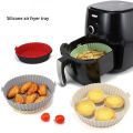 Food-grade Reusable Air Fryers Pan Liner Accessories Silicone Airfryer Oven Baking Tray Pizza Fried Chicken Airfryer Basket. 