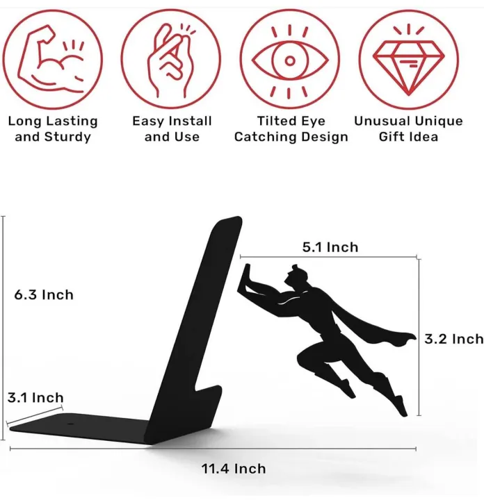 SUPER%20MAN%20BOOKEND-%20BOOKSHELF,%20Heavy%20Duty%20Metal%20Hidden%20Bookends%20-%20Book%20&%20Hero%20-%20Image%204