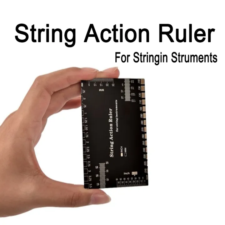 String Styroball Ruler Stainless Steel String Action Ruler - Precision Gauge for Guitar/Bass ...