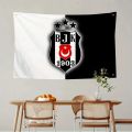 1pc Turkey Besiktas J.K. Beshiktash Flag Flags And Banners Four Hole Polyester Outdoor Decor Room Aesthetic. 