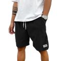 Summer Men's Solid Corduroy Shorts with Drawstring Casual Elastic Waist Fit for Outdoor Daily Activities Streetwear.