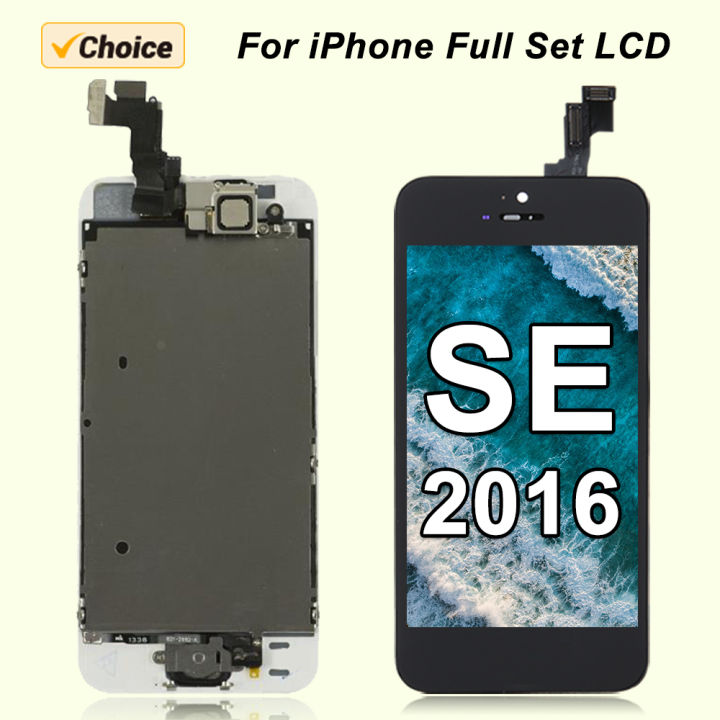 Full Set Display for  iPhone SE 2016 LCD Screen with Front Camera Home Button Complete Assembly Replacement with Tools Kit