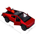 1:36 Cybertruck Toys Off Road Vehicle Die Cast Model Car Beach Motorcycle Hobby Collectible Birthday  For Boy. 