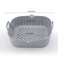 Silicone air fryer special tray food safety reusable square barbecue mat baking tray oven baking mold plate suitable for kitchen. 