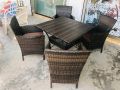 Rattan furniture 4 chairs and table. 