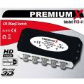 4x PremiumX PXD-41 DiseqC switch 4/1 switch 2.0 switch Diseq C with weatherproof housing DVB-S / DVB_S2 SAT DIGITAL FullHD 3D and HDTV. 