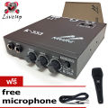 Top Product car amp karaoke preamp 3 band mic mixer can use two microphones to adjust the sound of the singing. free mic. 