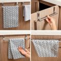 1pcs/kitchen stainless steel single pole towel rack cabinet door back rag hanger bathroom punch-free towel rod hanger. 