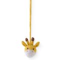 Handmade Crochet Animal Pendant Wooden Baby Play Gym Mobile Rattle Newborn Sensory Pendant  Handmade Stroller Accessories. 