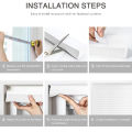 1Pc Shades Self-adhesive Half Windows Nonwoven Folding Curtain Bathroom Balcony Living Room Balcony Curtains Pleated Blinds. 