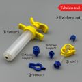 1Set Bicycle Tubeless Tire Sealant Injector Repair Tool with 4-in-1 Nozzle Wrench for Schrader & Presta, Aluminum Alloy Joints. 