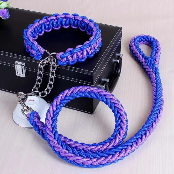 Nylon Dog Harness Leash For Medium Large Dogs Leads Pet Training Running Walking Safety Mountain Climb Dog Leashes Ropes supply