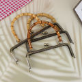 1Pc Vintage Metal Purse Bag Frame Kiss Clasp Lock With Bamboo Handle Jewelry Clasps Sewing Fasteners Purse Making Supplies. 