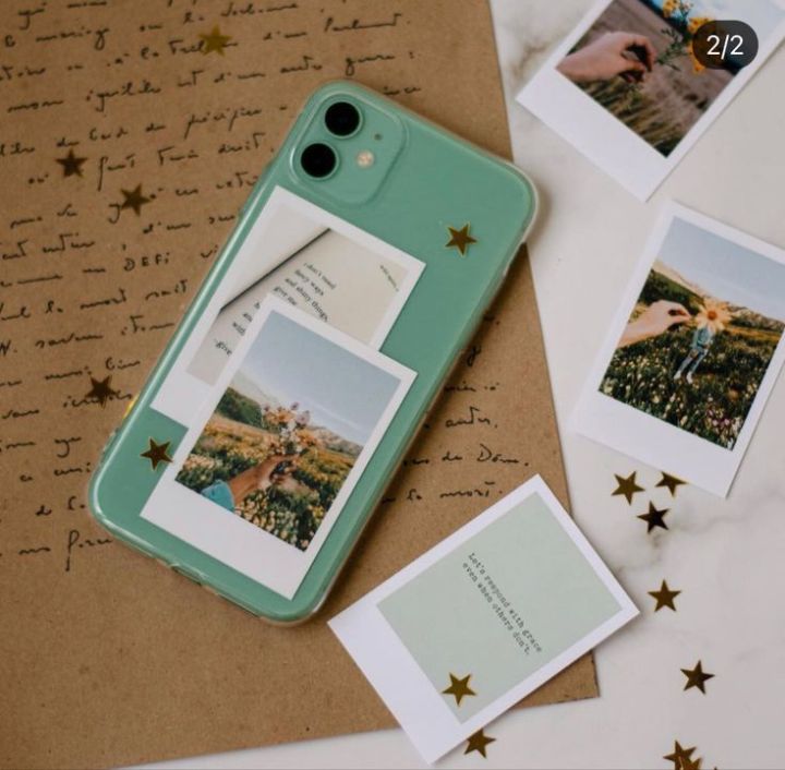 Transparent Silicone Phone Case with 8 Polaroid Pictures Shockproof Custom Design for Android and iPhone
