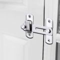Stainless Steel Door Hasp Safety Buckle Latch Sliding Pet Cage Door Lock Security Hardware With Screws Window Cabinet Home Latch. 