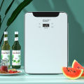 Cooluli 20L Mini Fridge For Bedroom - Car, Office Desk & College Dorm Room - Glass Front & Digital Temperature Control - 12v Small Refrigerator for Food, Drinks, Skincare, Beauty & Breast Milk (Black) . 
