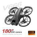 V666 8K HD Dual Camera Drone with Display Remote | Optical Flow Positioning | Foldable RC Quadcopter. 