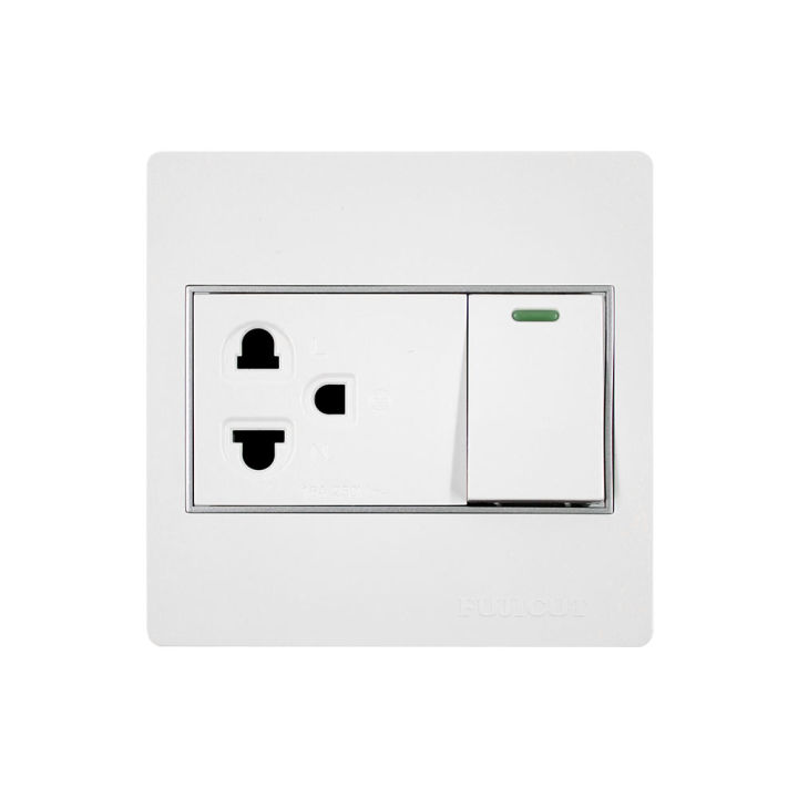 Fujicut%20Light%20Switch%20and%20Electrical%20Socket,%20Complete%20Set,%20Switch%20Size:%201%20Piece,%20and%20Single%203-Pin%20Ground%20Socket,%201%20Piece.%20-%20Image%202