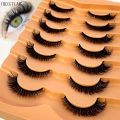 New 7 Pairs Lashes 3D Mink Fluffy Eyelashes Short Lasting Thick Wispy Natural Lashes Dramatic Volume Lashes Extension Thick Long. 