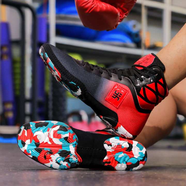 Men%20Boxing%20Shoes%20Outdoor%20Training%20Sneakers%20Sports%20Fighting%20Original%20Wrestling%20Shoes%20Women%20Professional%20High%20Ankle%20Boxing%20Boots%20-%20Image%204